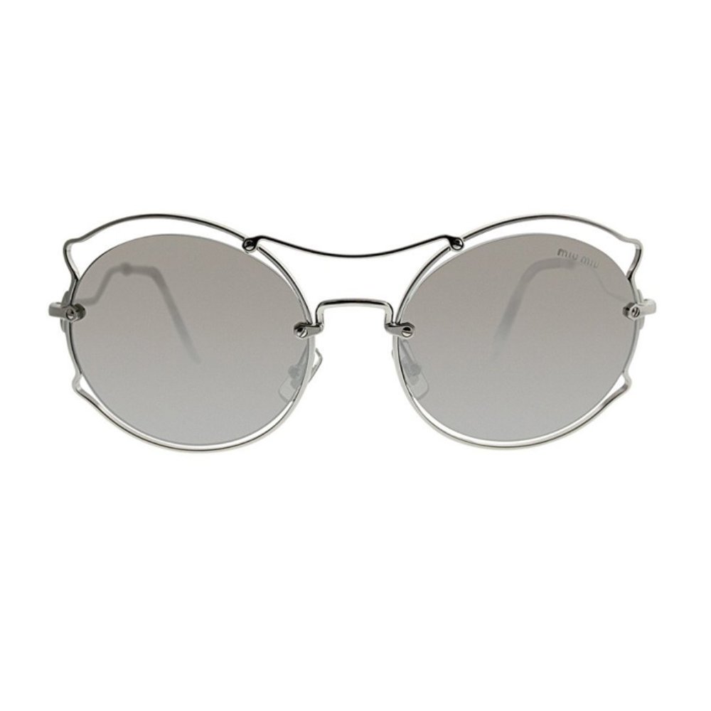 NWT Miu Miu Genuine Women's Silver Gray Sunglasses - Picture 2 of 4